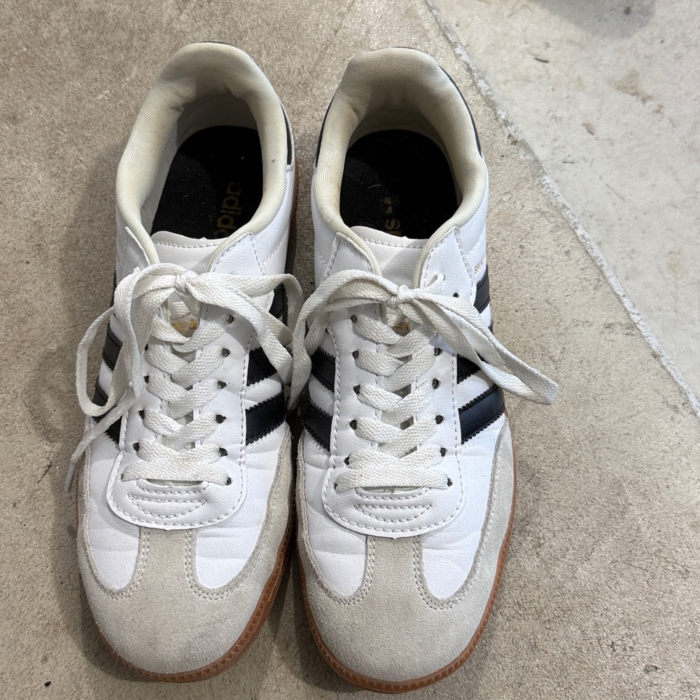 Adidas Classic White and Black Sneakers